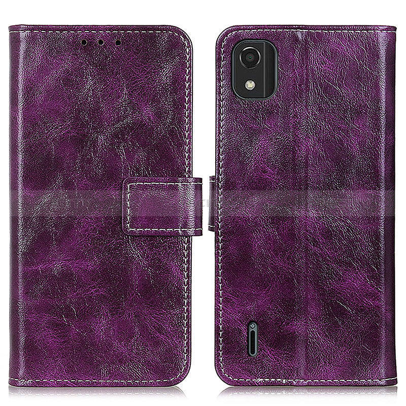 Funda de Cuero Cartera con Soporte Carcasa K04Z para Nokia C2 2nd Edition