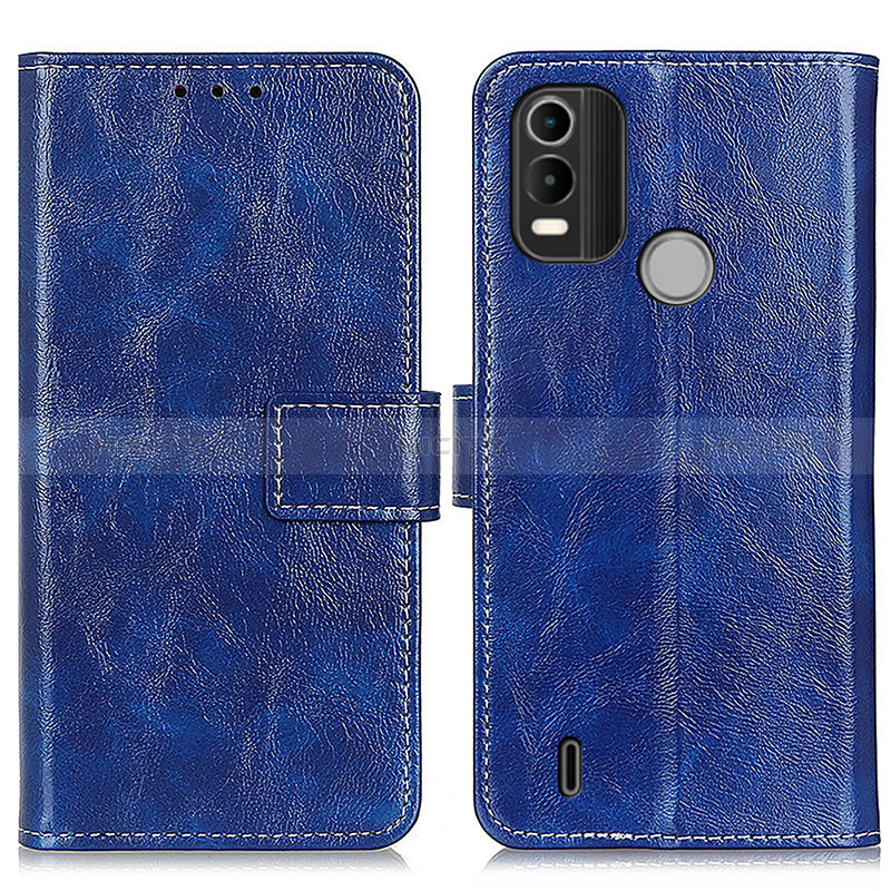 Funda de Cuero Cartera con Soporte Carcasa K04Z para Nokia C21 Plus Azul