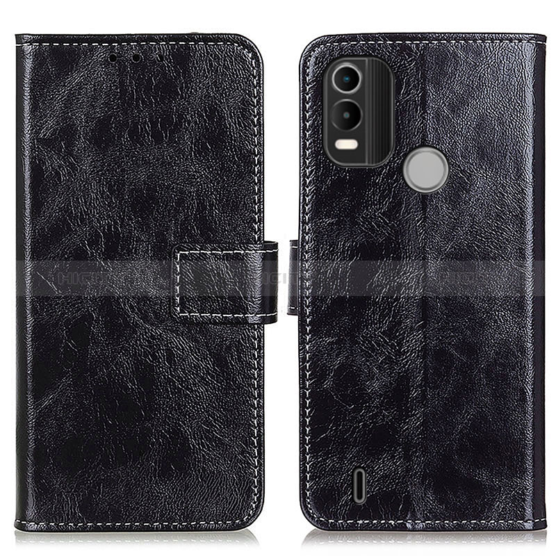 Funda de Cuero Cartera con Soporte Carcasa K04Z para Nokia C21 Plus Negro