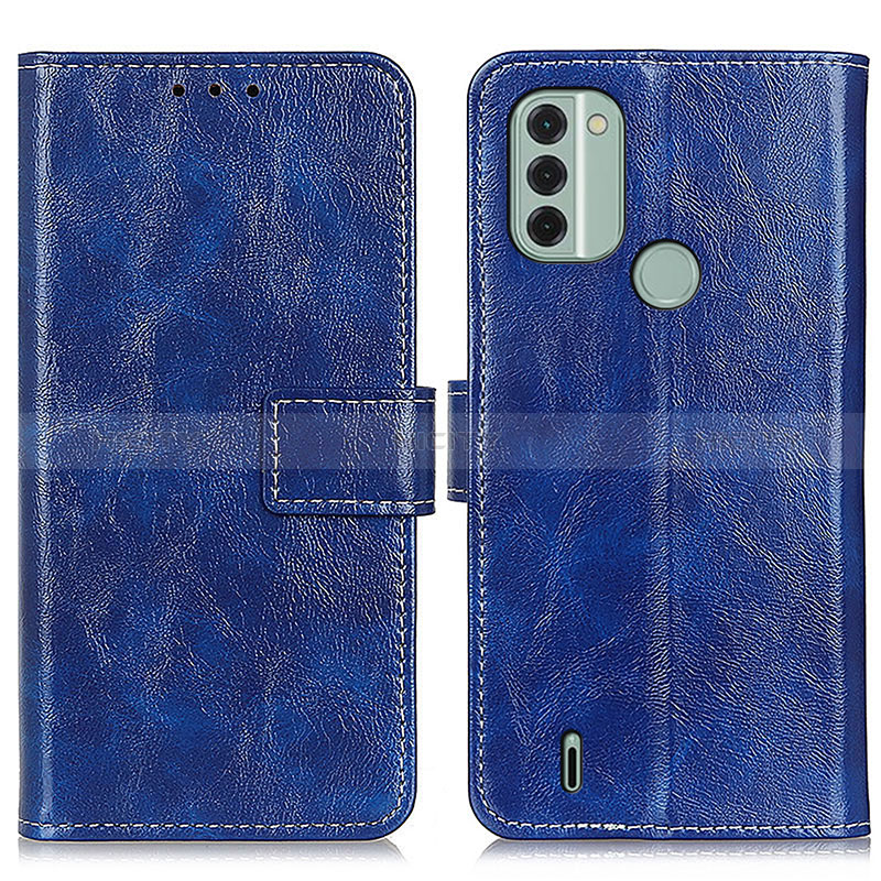 Funda de Cuero Cartera con Soporte Carcasa K04Z para Nokia C31 Azul