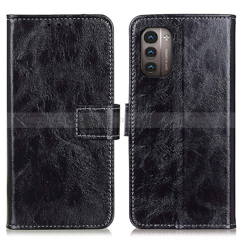 Funda de Cuero Cartera con Soporte Carcasa K04Z para Nokia G11 Negro