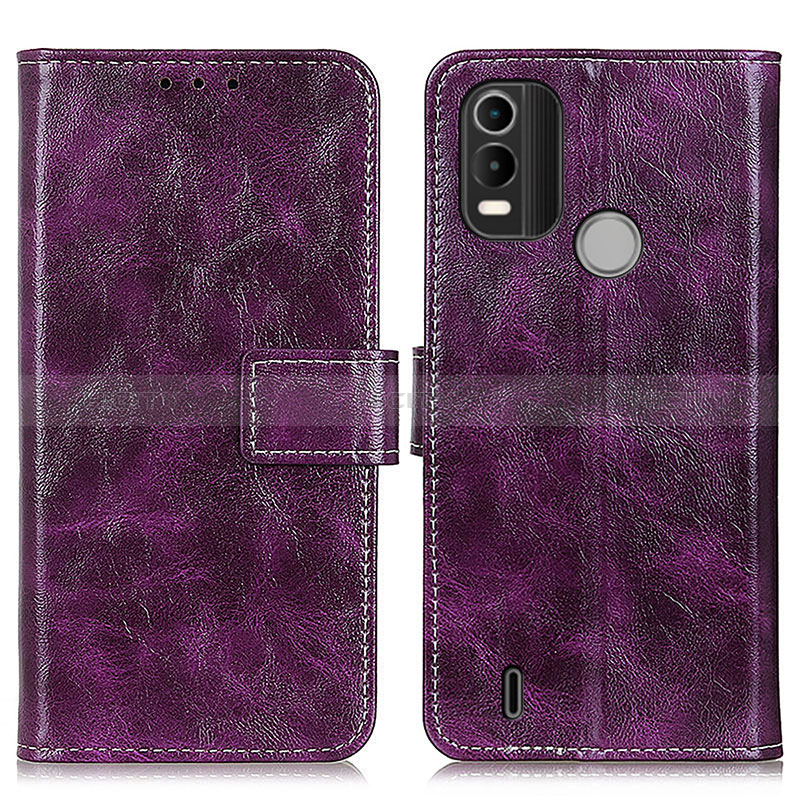 Funda de Cuero Cartera con Soporte Carcasa K04Z para Nokia G11 Plus Morado