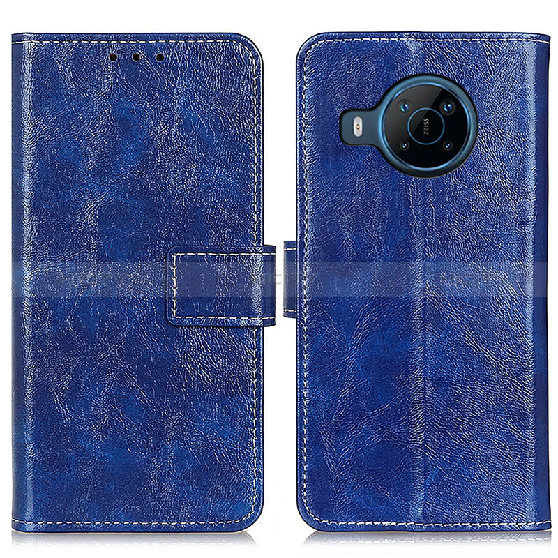 Funda de Cuero Cartera con Soporte Carcasa K04Z para Nokia X100 5G Azul