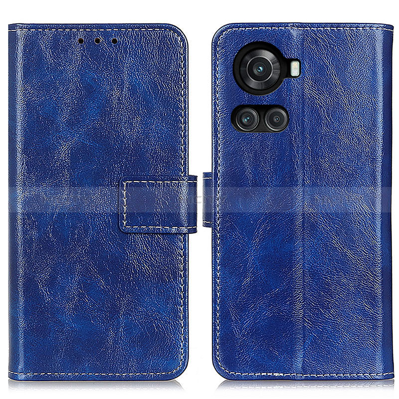 Funda de Cuero Cartera con Soporte Carcasa K04Z para OnePlus 10R 5G Azul