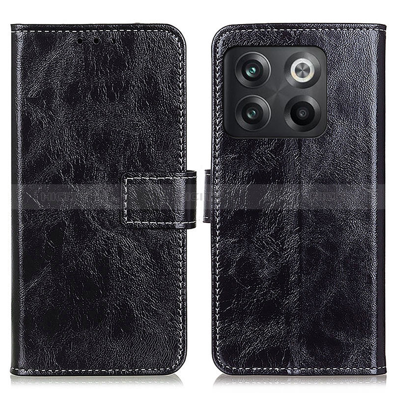 Funda de Cuero Cartera con Soporte Carcasa K04Z para OnePlus 10T 5G Negro