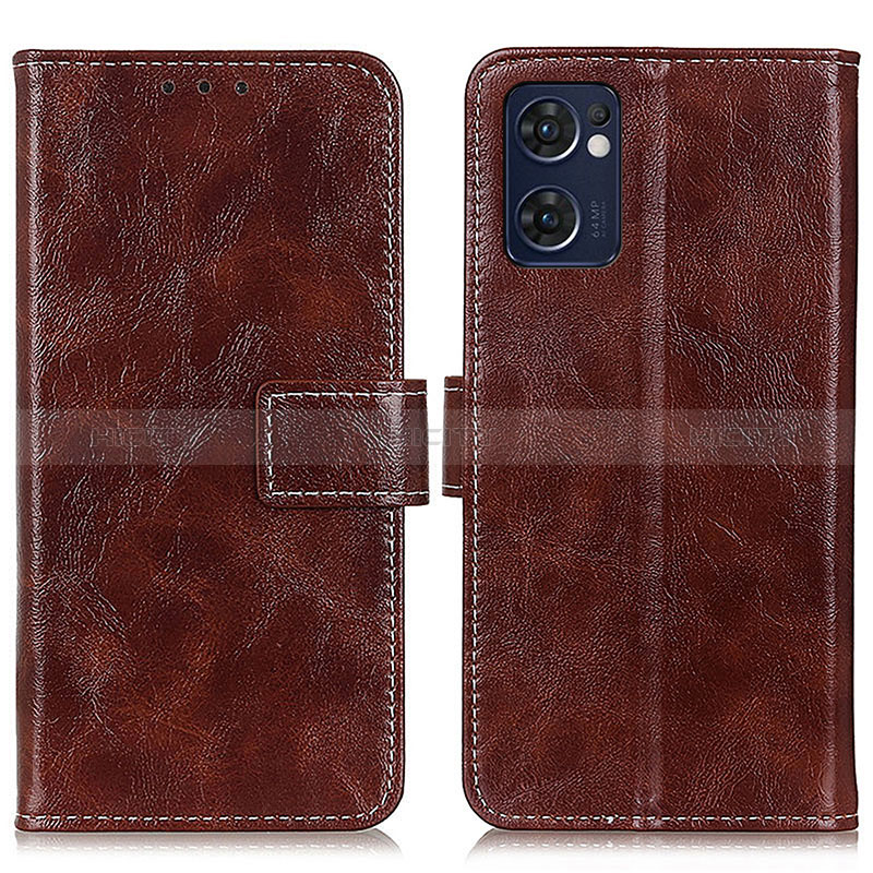 Funda de Cuero Cartera con Soporte Carcasa K04Z para OnePlus Nord CE 2 5G Marron