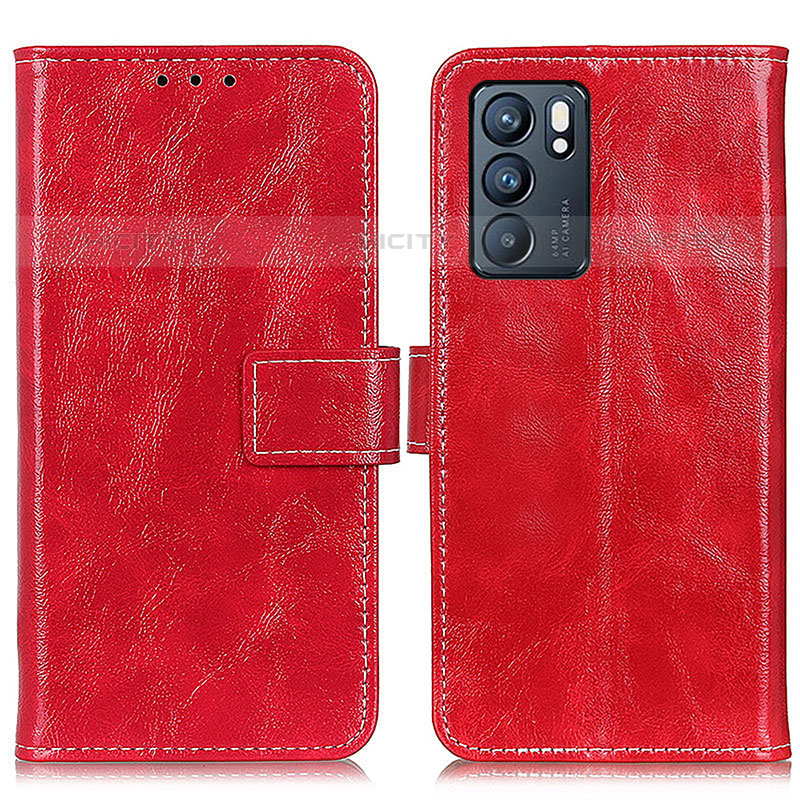 Funda de Cuero Cartera con Soporte Carcasa K04Z para Oppo Reno6 5G