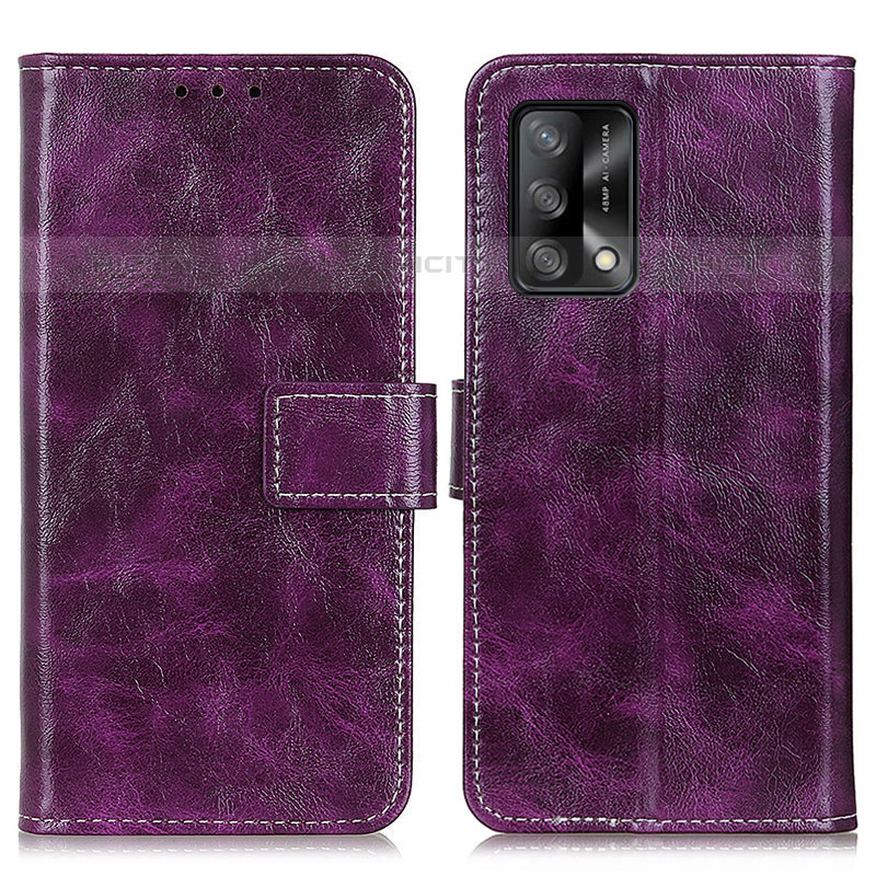 Funda de Cuero Cartera con Soporte Carcasa K04Z para Oppo Reno6 Lite Morado