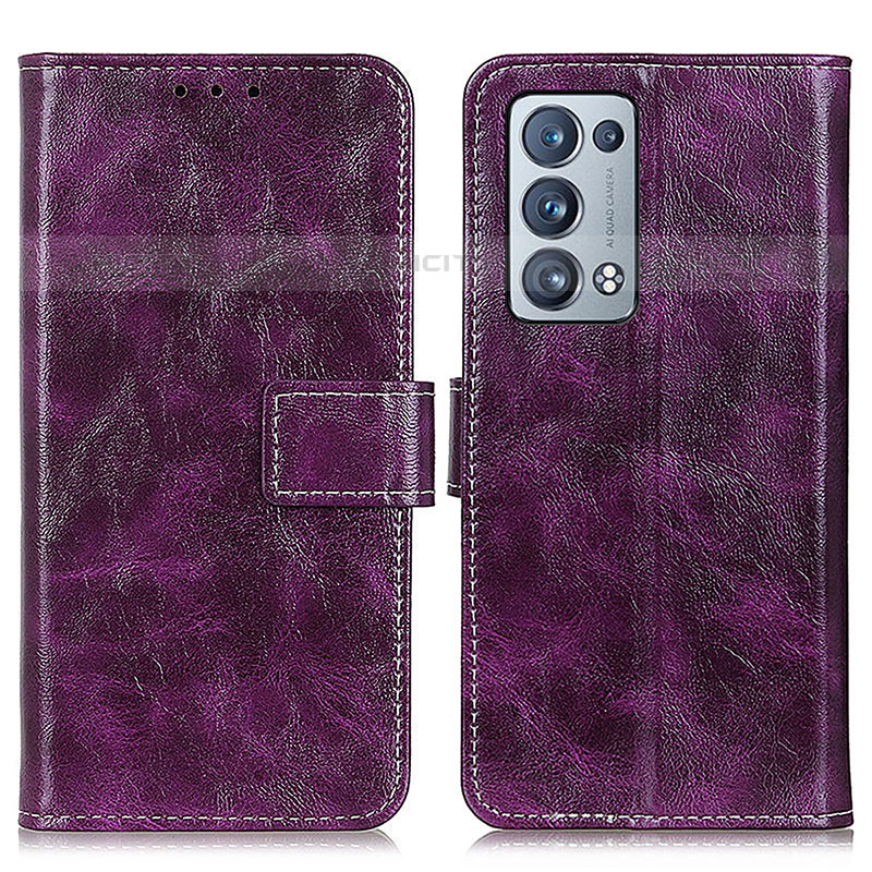 Funda de Cuero Cartera con Soporte Carcasa K04Z para Oppo Reno6 Pro 5G