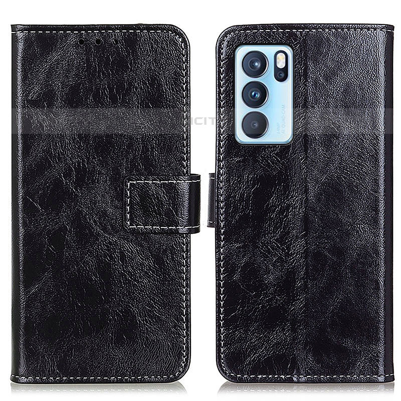 Funda de Cuero Cartera con Soporte Carcasa K04Z para Oppo Reno6 Pro 5G India