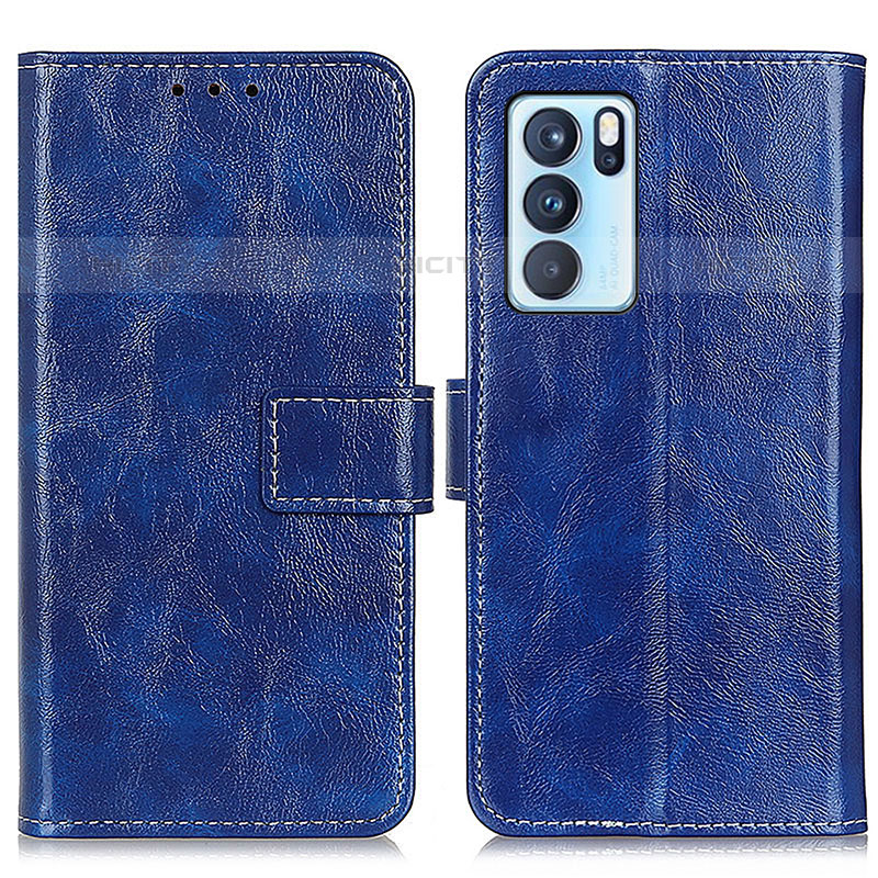 Funda de Cuero Cartera con Soporte Carcasa K04Z para Oppo Reno6 Pro 5G India