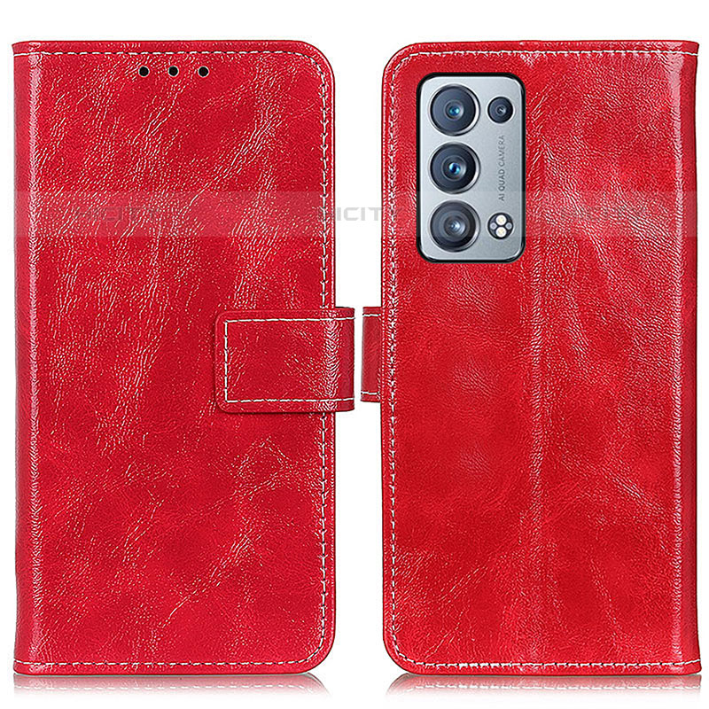 Funda de Cuero Cartera con Soporte Carcasa K04Z para Oppo Reno6 Pro+ Plus 5G