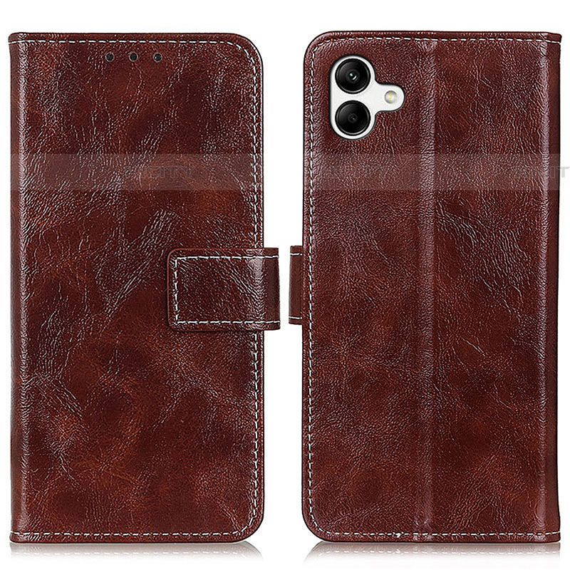 Funda de Cuero Cartera con Soporte Carcasa K04Z para Samsung Galaxy F04 Marron