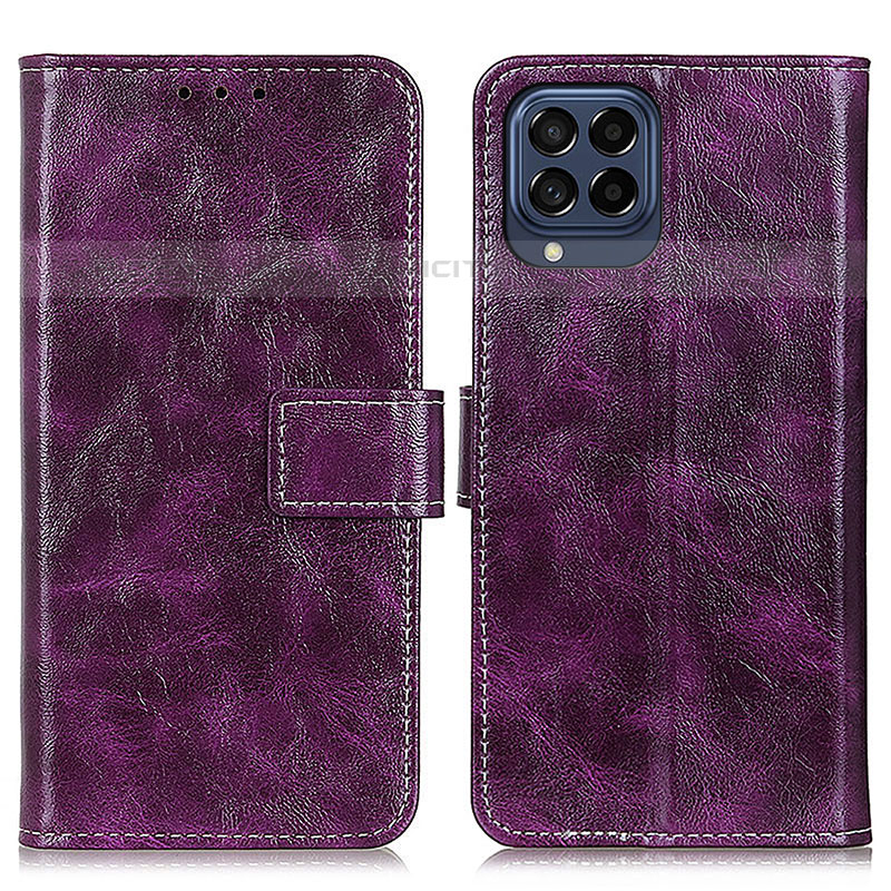 Funda de Cuero Cartera con Soporte Carcasa K04Z para Samsung Galaxy M53 5G Morado