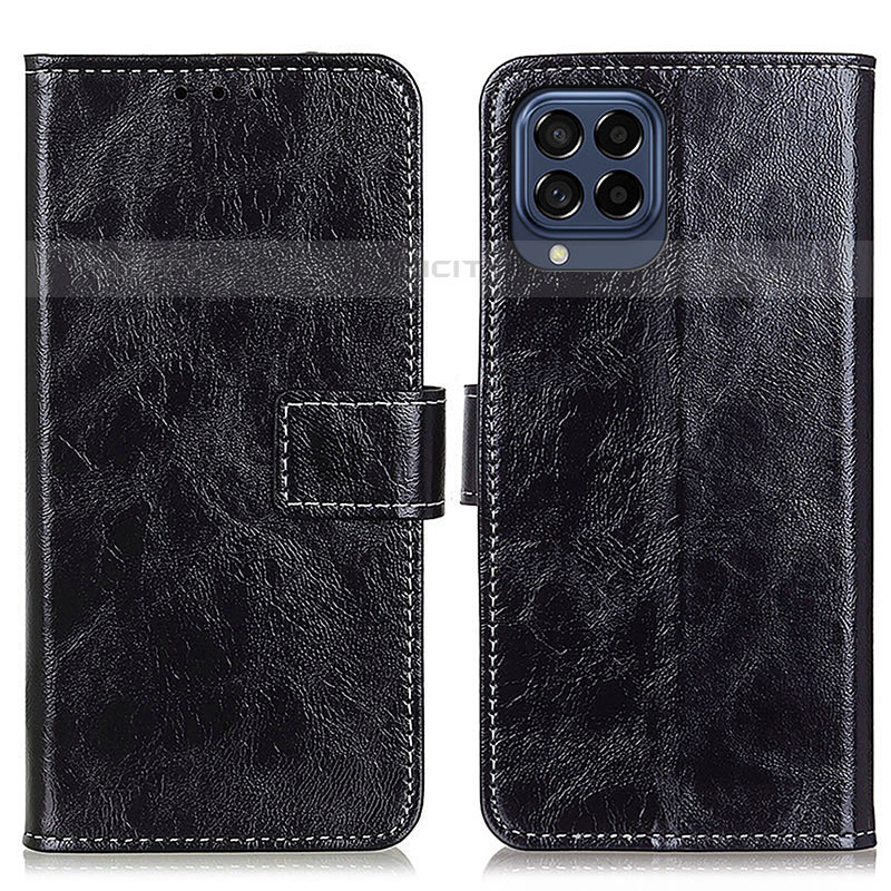 Funda de Cuero Cartera con Soporte Carcasa K04Z para Samsung Galaxy M53 5G Negro