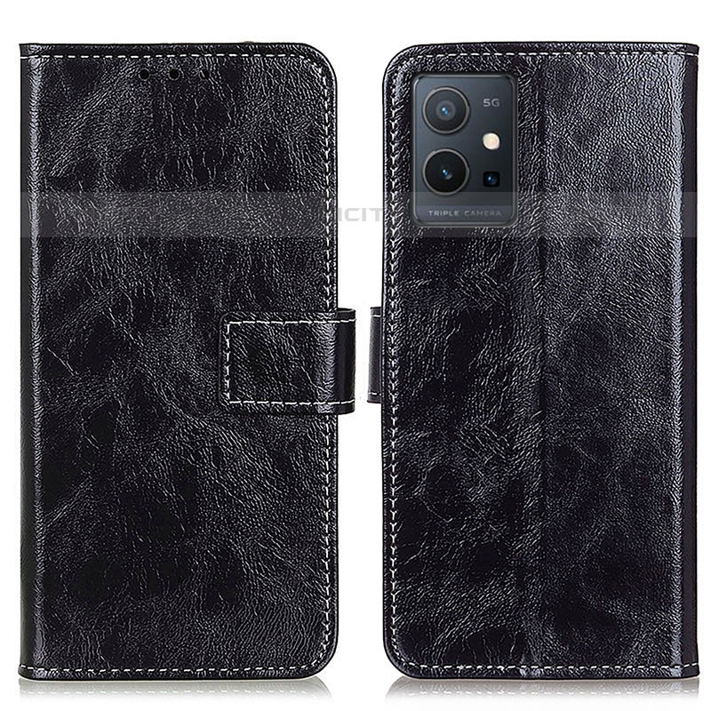 Funda de Cuero Cartera con Soporte Carcasa K04Z para Vivo iQOO Z6 5G Negro