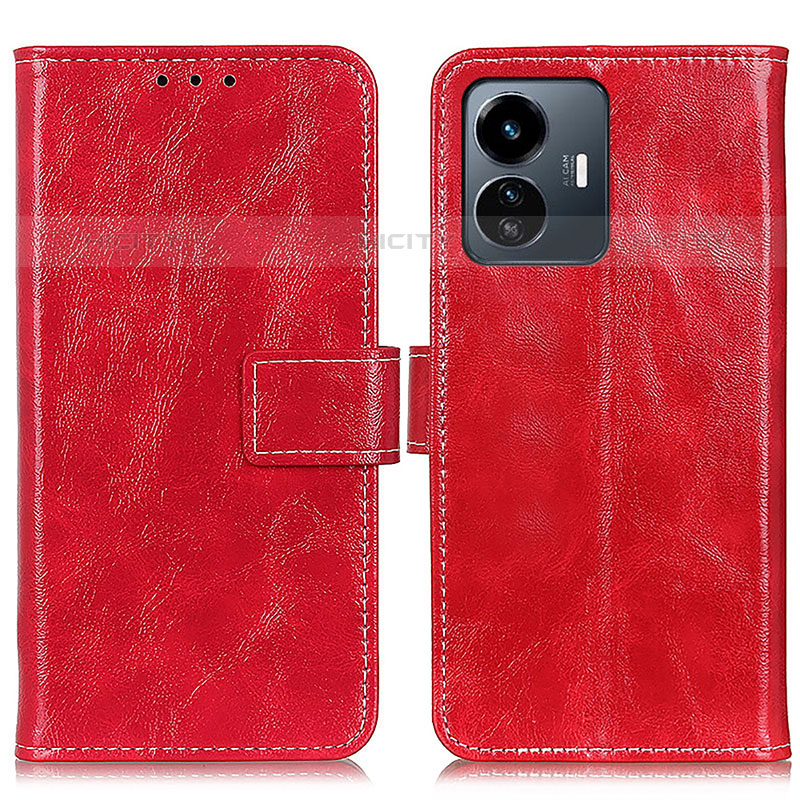 Funda de Cuero Cartera con Soporte Carcasa K04Z para Vivo iQOO Z6 Lite 5G Rojo