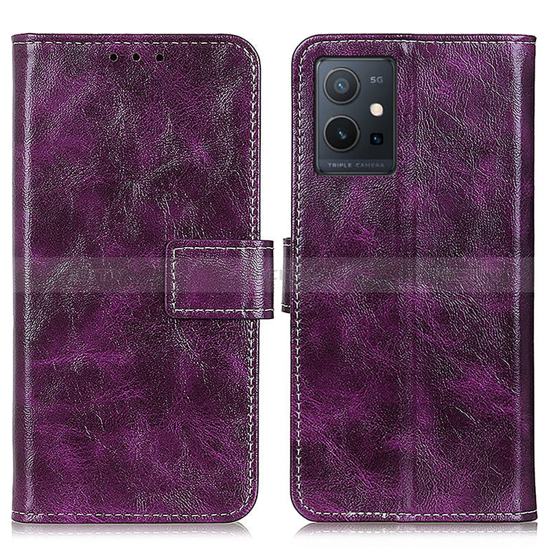 Funda de Cuero Cartera con Soporte Carcasa K04Z para Vivo Y52t 5G