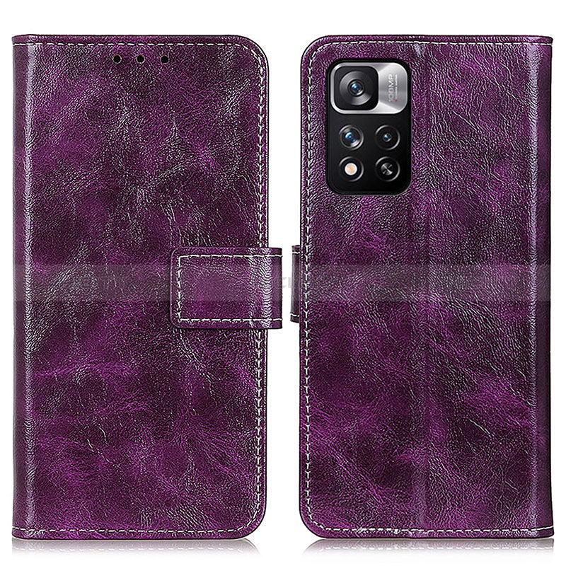 Funda de Cuero Cartera con Soporte Carcasa K04Z para Xiaomi Mi 11i 5G (2022) Morado