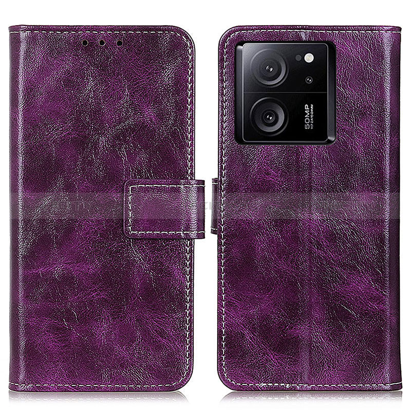 Funda de Cuero Cartera con Soporte Carcasa K04Z para Xiaomi Mi 13T 5G Morado