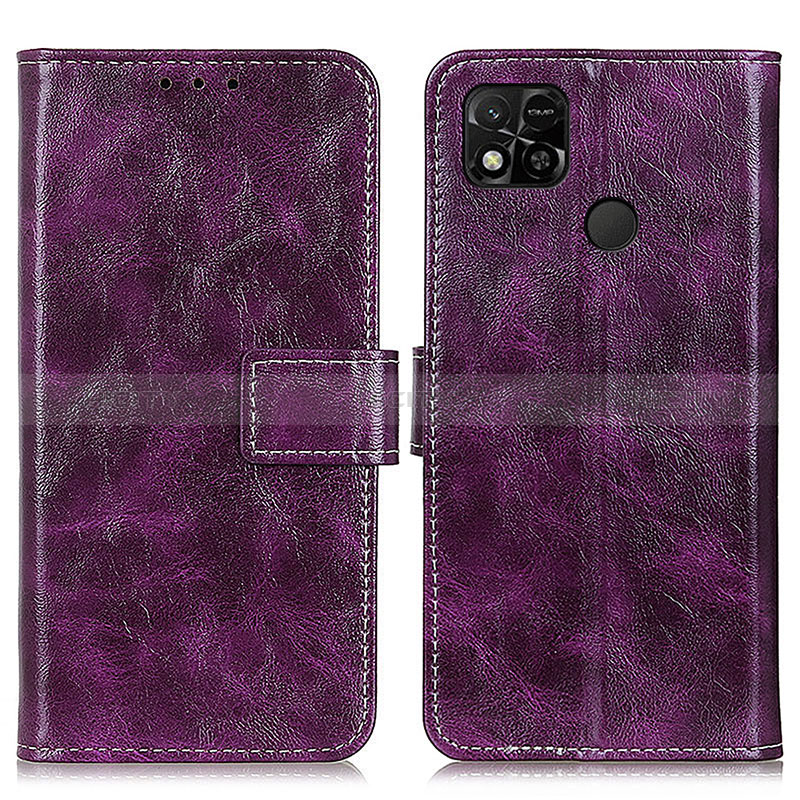 Funda de Cuero Cartera con Soporte Carcasa K04Z para Xiaomi POCO C3 Morado