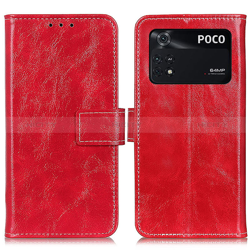 Funda de Cuero Cartera con Soporte Carcasa K04Z para Xiaomi Poco M4 Pro 4G