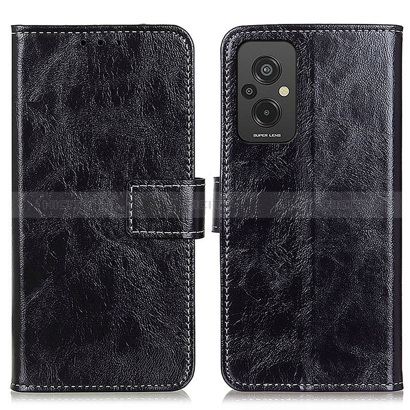 Funda de Cuero Cartera con Soporte Carcasa K04Z para Xiaomi Redmi 11 Prime 4G Negro