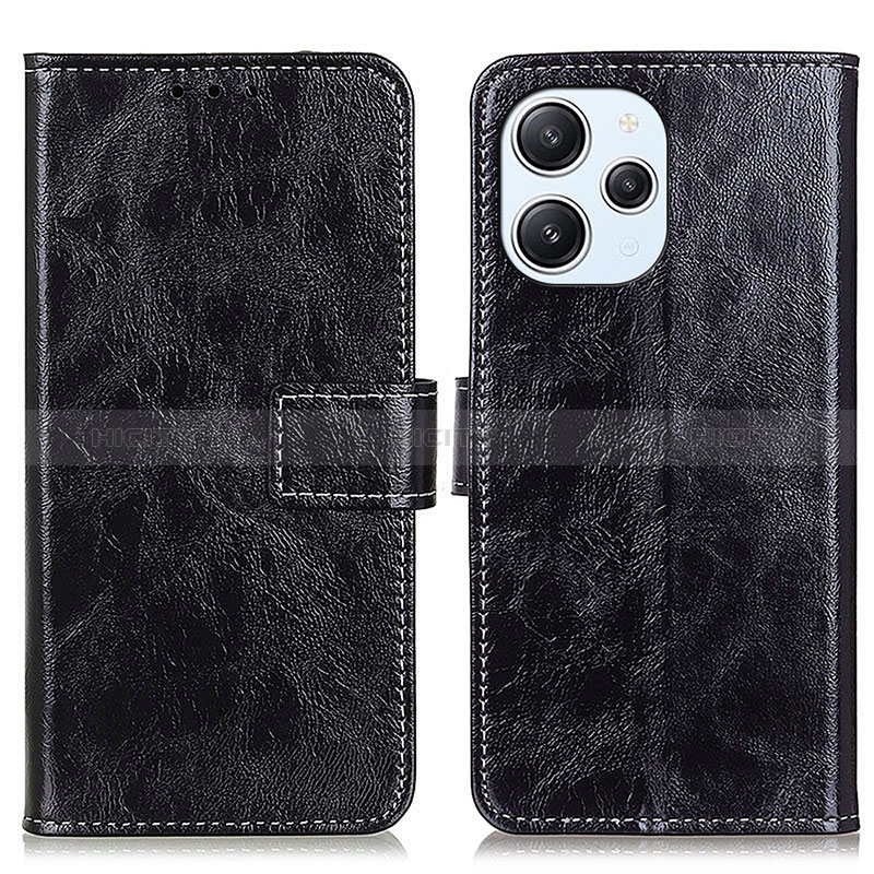 Funda de Cuero Cartera con Soporte Carcasa K04Z para Xiaomi Redmi 12 4G Negro