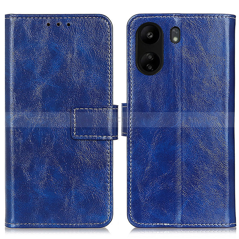 Funda de Cuero Cartera con Soporte Carcasa K04Z para Xiaomi Redmi 13C Azul