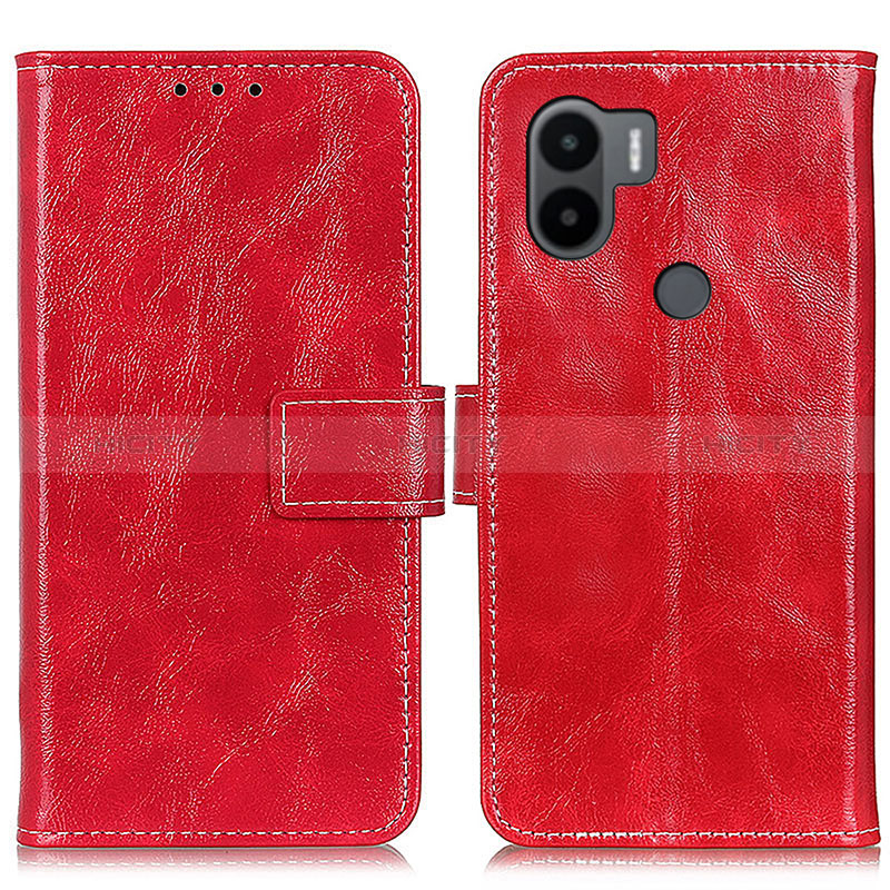 Funda de Cuero Cartera con Soporte Carcasa K04Z para Xiaomi Redmi A1 Plus Rojo