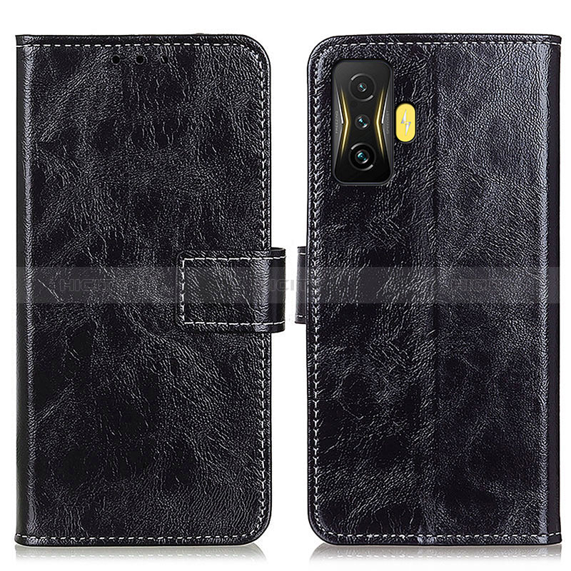 Funda de Cuero Cartera con Soporte Carcasa K04Z para Xiaomi Redmi K50 Gaming 5G Negro