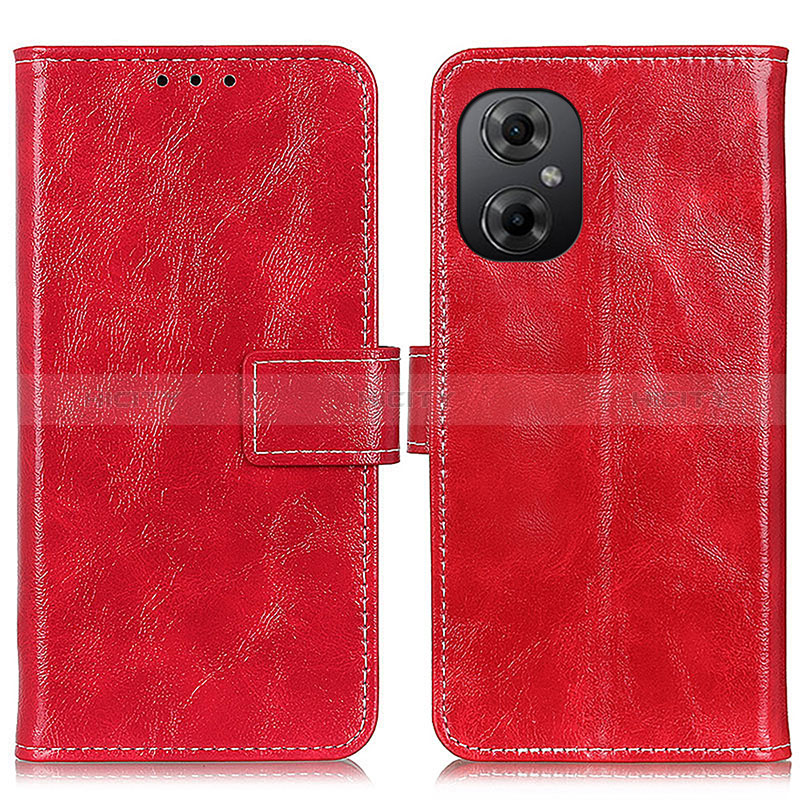 Funda de Cuero Cartera con Soporte Carcasa K04Z para Xiaomi Redmi Note 11R 5G Rojo