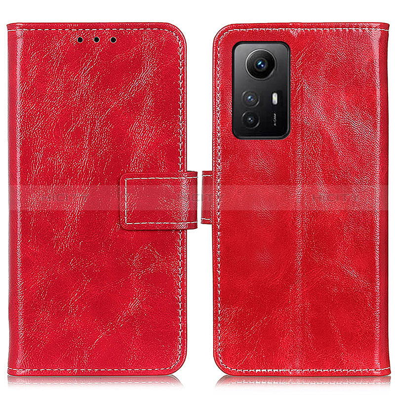 Funda de Cuero Cartera con Soporte Carcasa K04Z para Xiaomi Redmi Note 12S Rojo