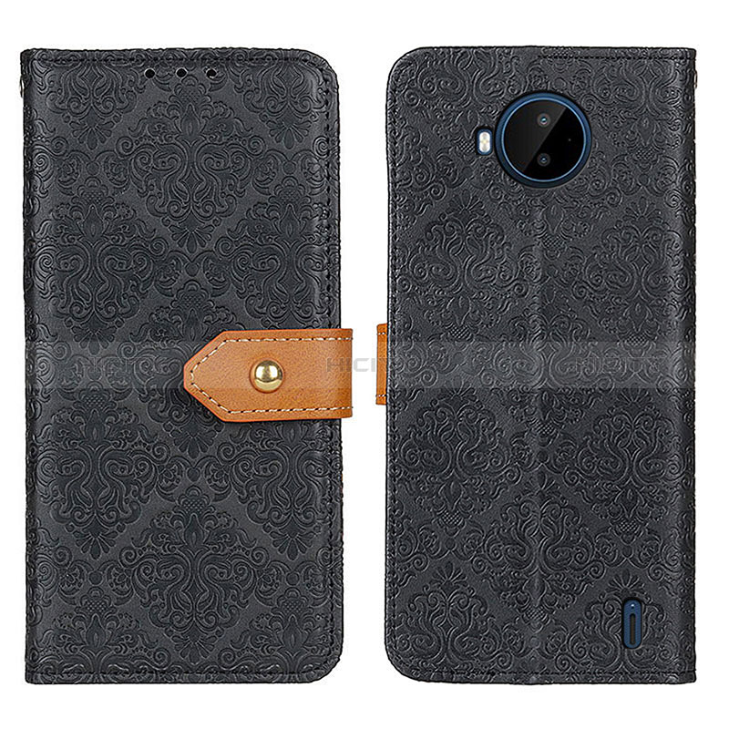 Funda de Cuero Cartera con Soporte Carcasa K05Z para Nokia C20 Plus Negro