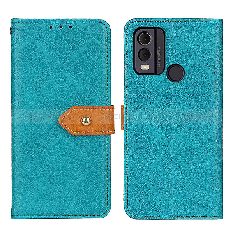 Funda de Cuero Cartera con Soporte Carcasa K05Z para Nokia C22 Verde