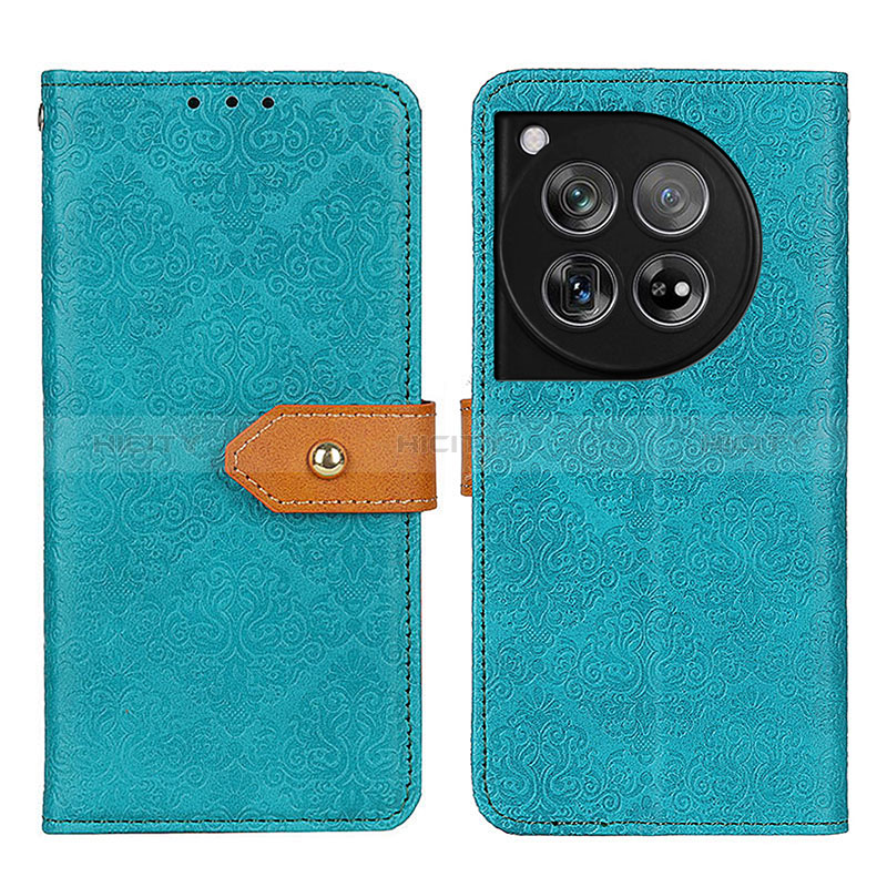 Funda de Cuero Cartera con Soporte Carcasa K05Z para OnePlus 12 5G Verde