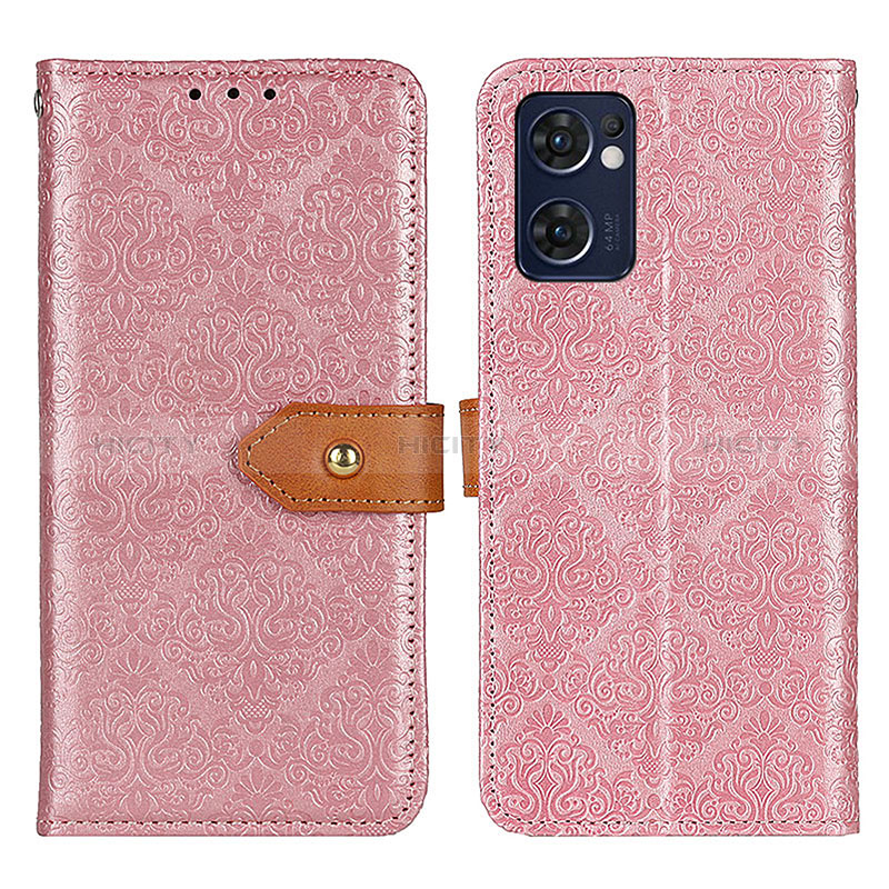 Funda de Cuero Cartera con Soporte Carcasa K05Z para OnePlus Nord CE 2 5G Rosa