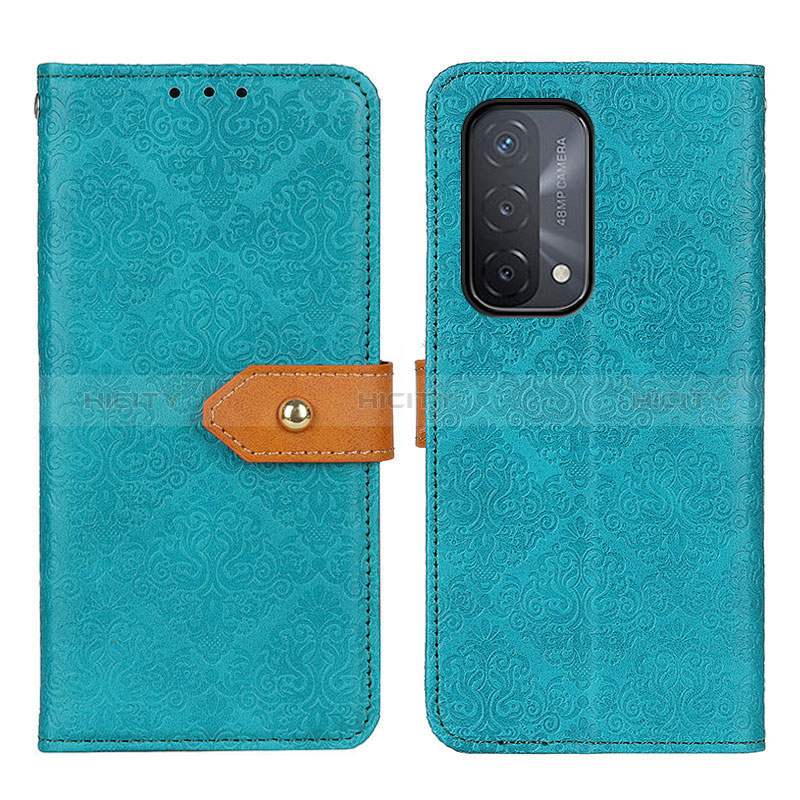 Funda de Cuero Cartera con Soporte Carcasa K05Z para Oppo A54 5G Verde