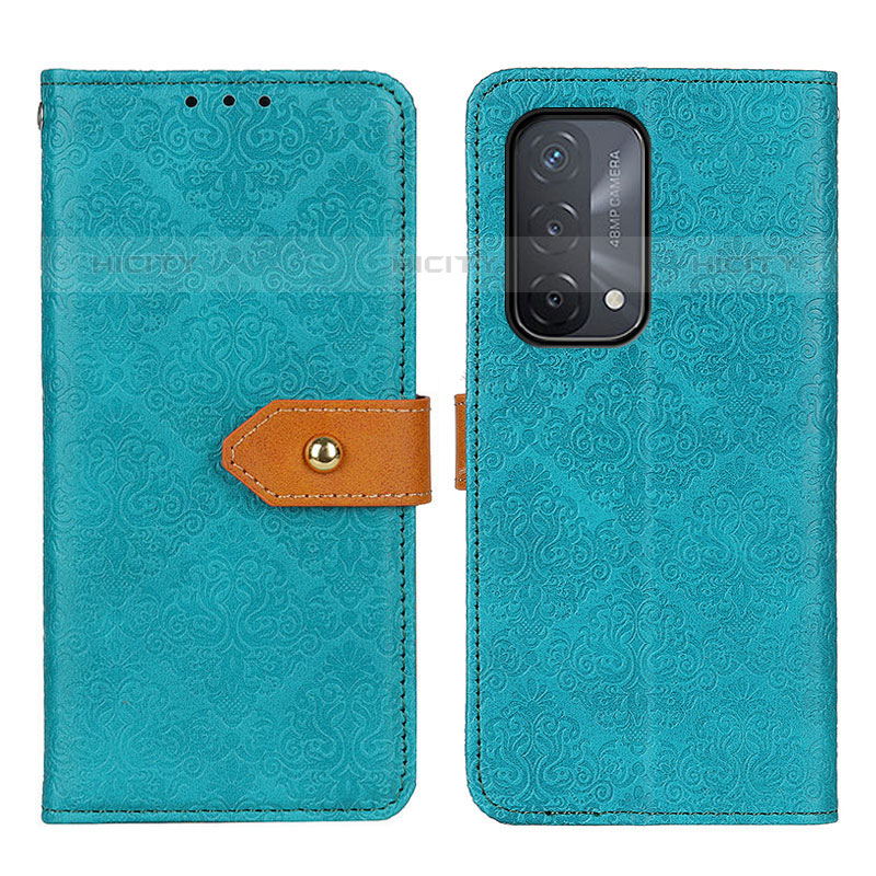 Funda de Cuero Cartera con Soporte Carcasa K05Z para Oppo A93 5G Verde