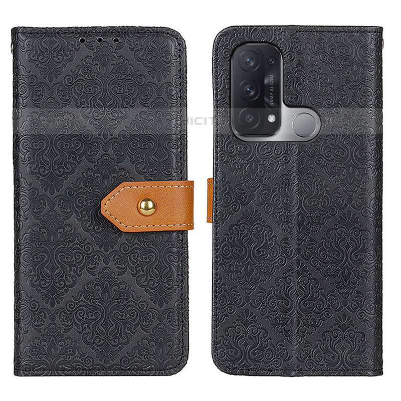 Funda de Cuero Cartera con Soporte Carcasa K05Z para Oppo Reno5 A Negro