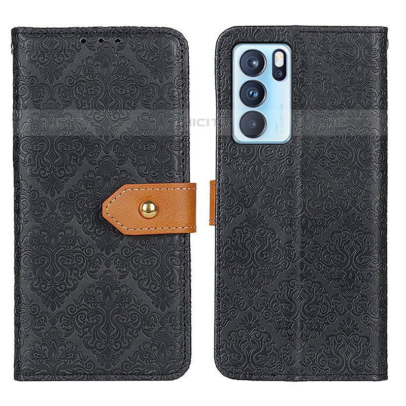 Funda de Cuero Cartera con Soporte Carcasa K05Z para Oppo Reno6 Pro 5G India