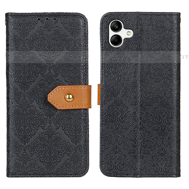 Funda de Cuero Cartera con Soporte Carcasa K05Z para Samsung Galaxy F04 Negro