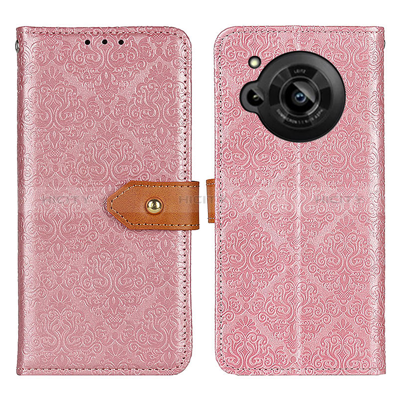 Funda de Cuero Cartera con Soporte Carcasa K05Z para Sharp Aquos R7s Rosa