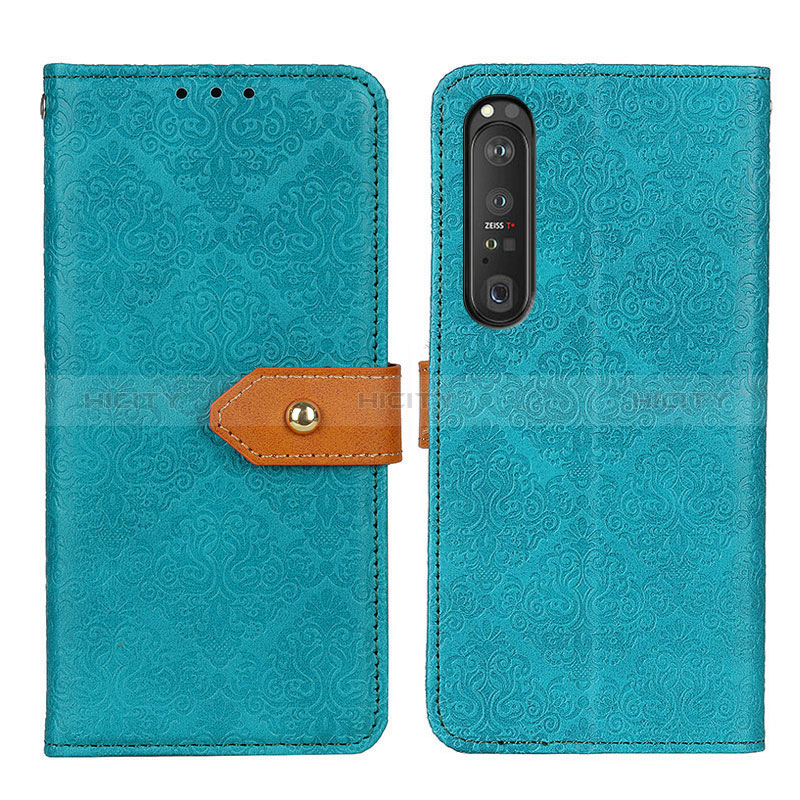 Funda de Cuero Cartera con Soporte Carcasa K05Z para Sony Xperia 1 III Verde