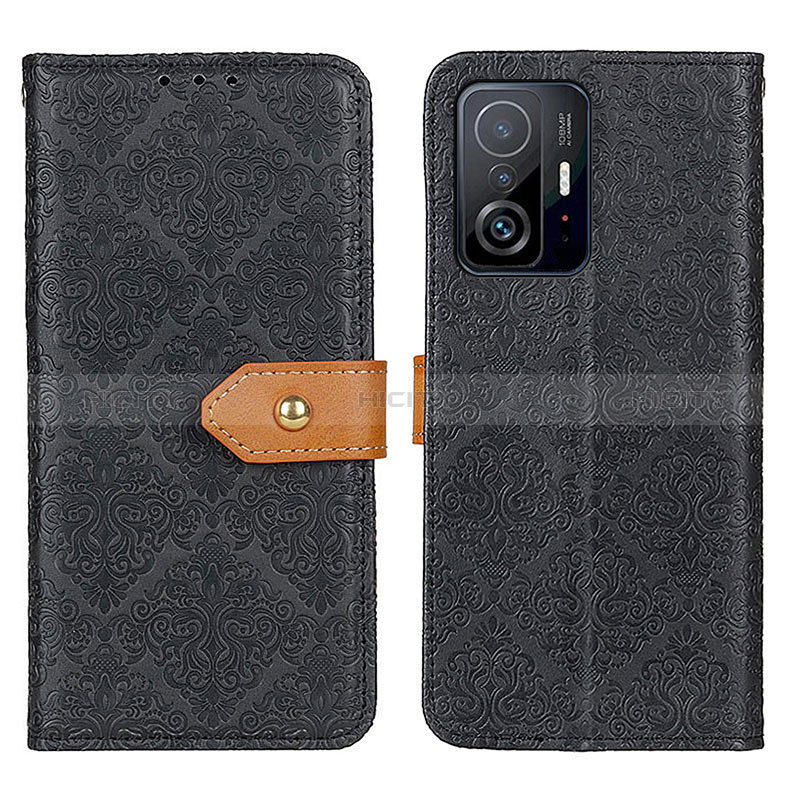 Funda de Cuero Cartera con Soporte Carcasa K05Z para Xiaomi Mi 11T 5G Negro