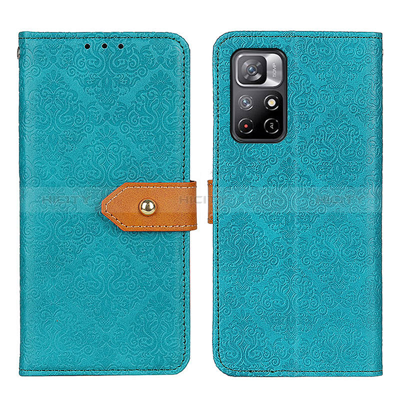 Funda de Cuero Cartera con Soporte Carcasa K05Z para Xiaomi Poco M4 Pro 5G Verde