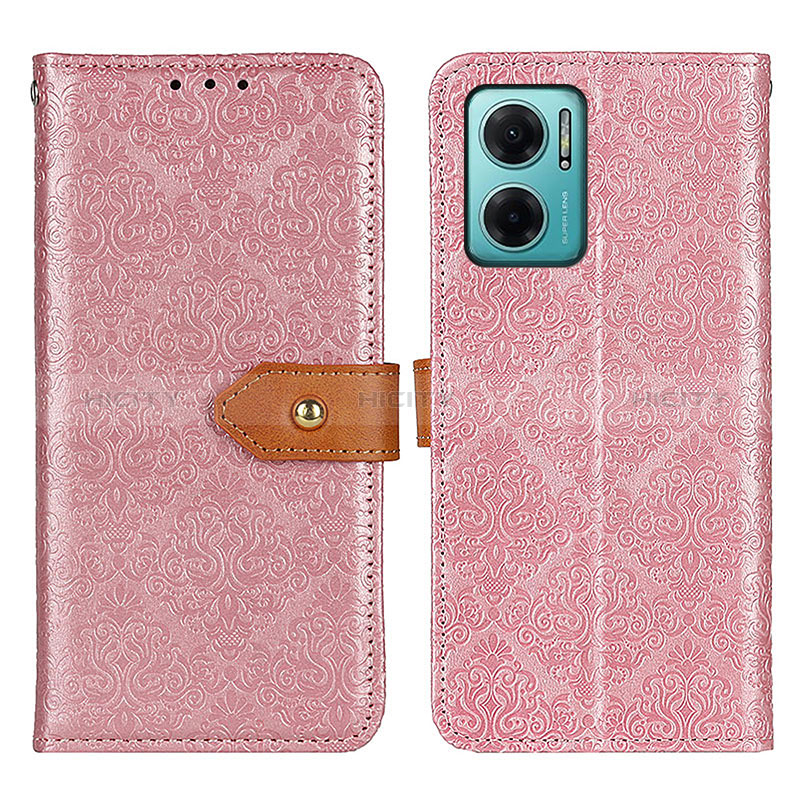 Funda de Cuero Cartera con Soporte Carcasa K05Z para Xiaomi Redmi 10 5G Rosa