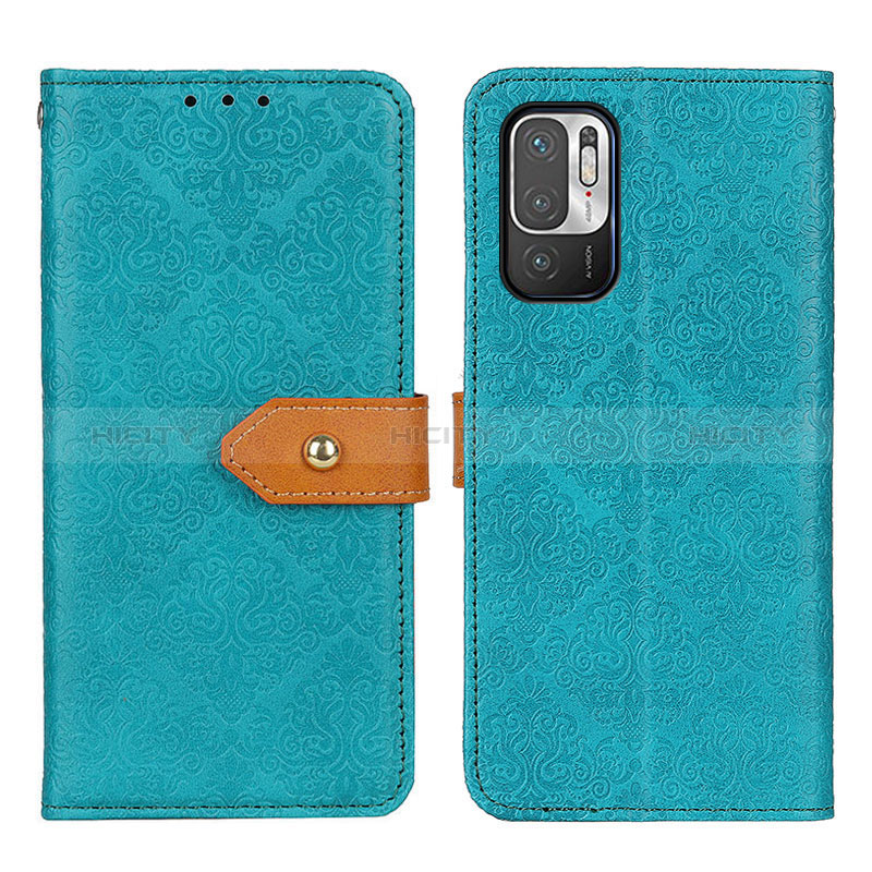 Funda de Cuero Cartera con Soporte Carcasa K05Z para Xiaomi Redmi Note 10 5G Verde