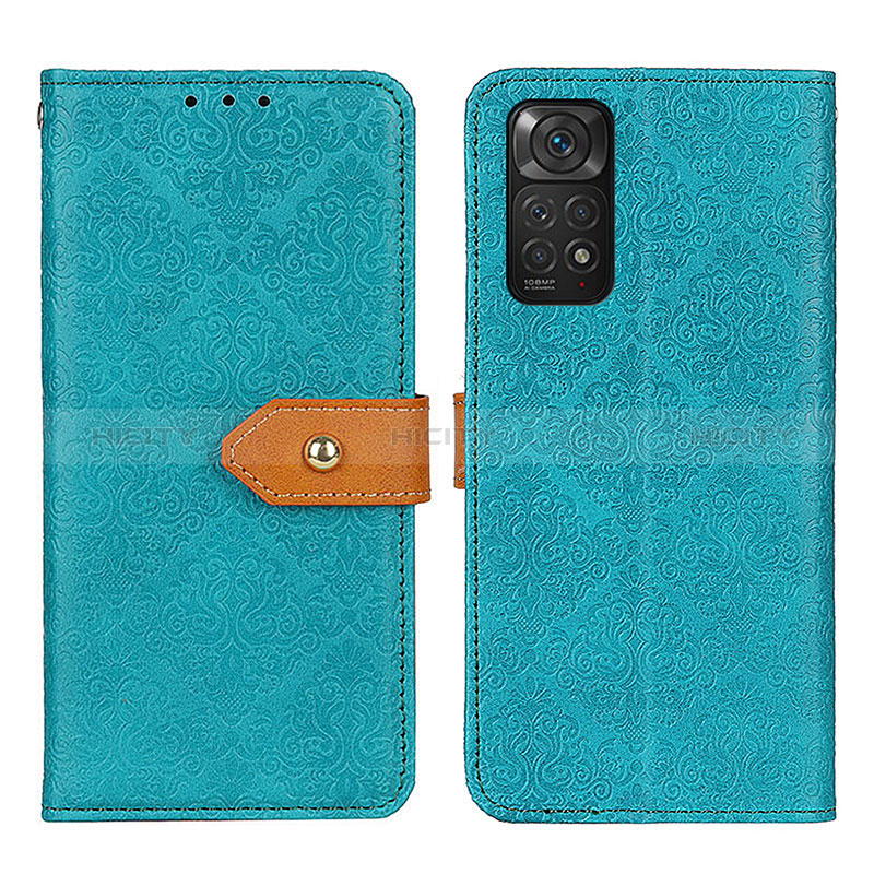 Funda de Cuero Cartera con Soporte Carcasa K05Z para Xiaomi Redmi Note 11S 4G Verde