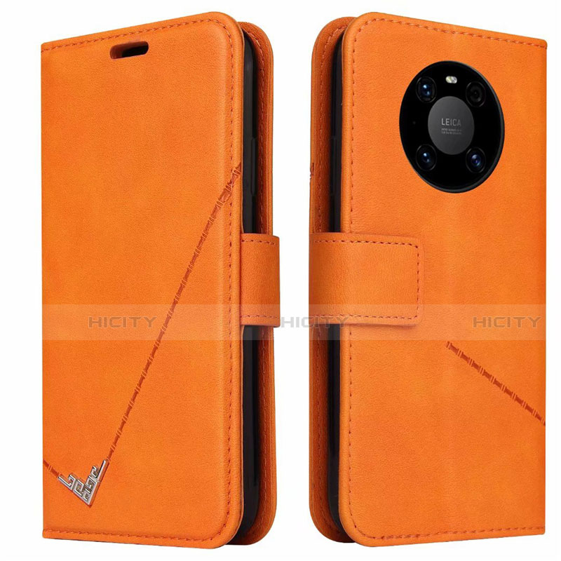 Funda de Cuero Cartera con Soporte Carcasa K06 para Huawei Mate 40 Pro Naranja